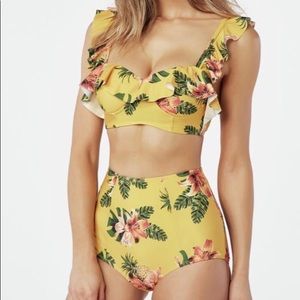 High Waisted Retro Bathing Suit Bikini